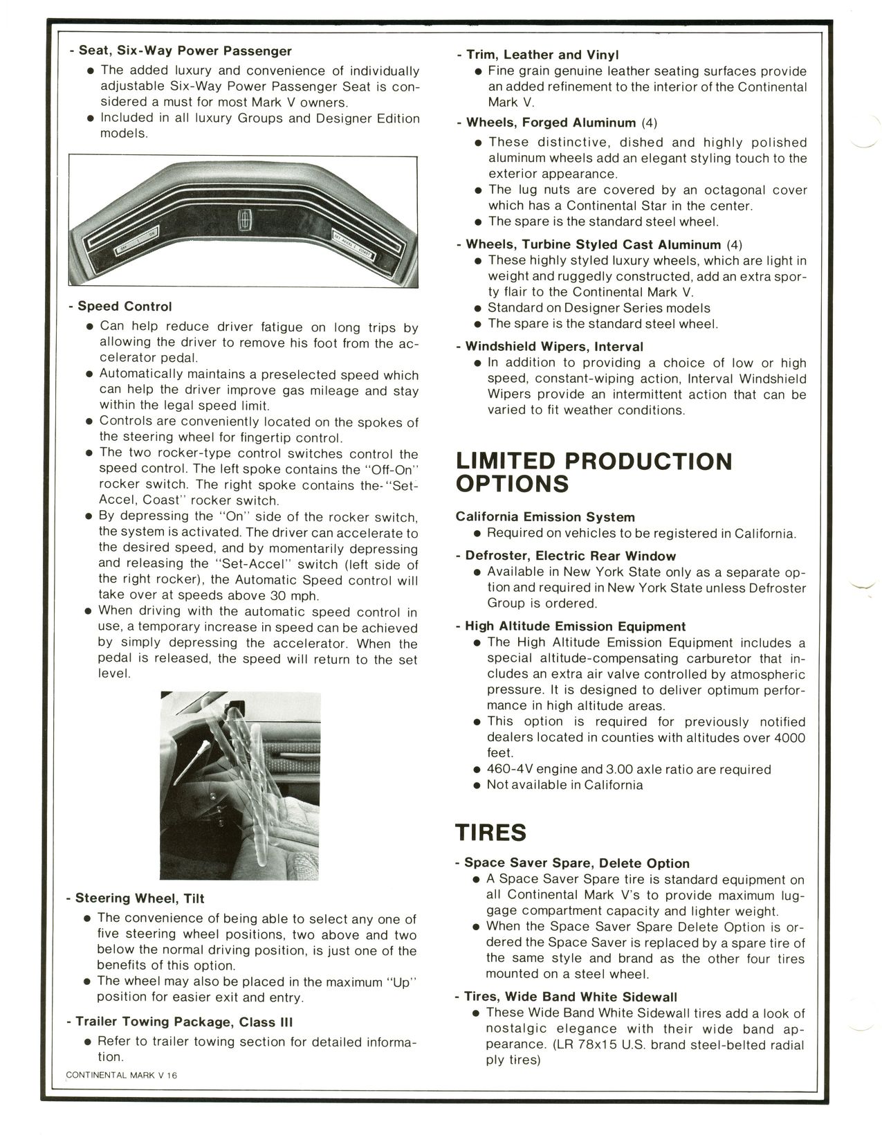 1977 Lincoln Continental Mark V Product Facts Book Page 18
